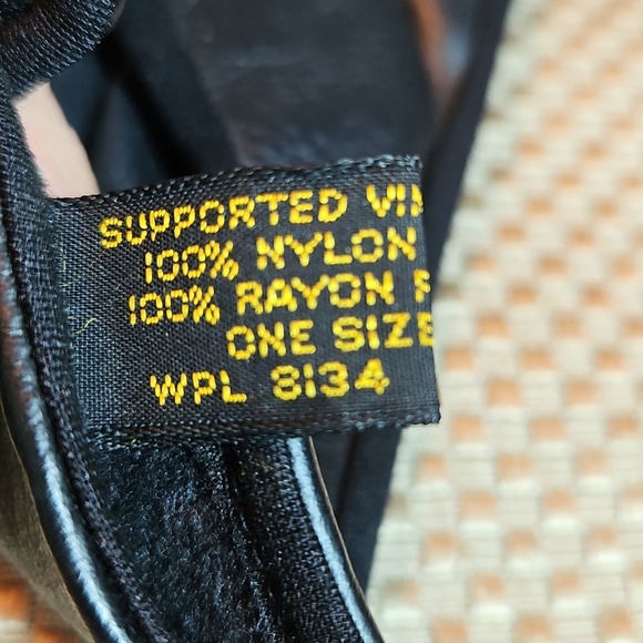 Vintage Vegan Leather Gloves Fleeced Lining Gold Accent Classic - Picture 4 of 5